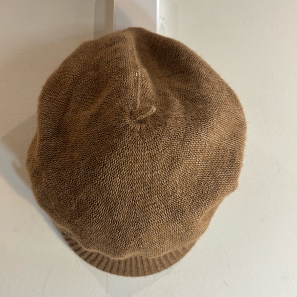 LAUREN RALPH LAUREN Wool Blend Newspaper Boy Rigid Rim Tan Brown Knit Cap - Picture 3 of 7